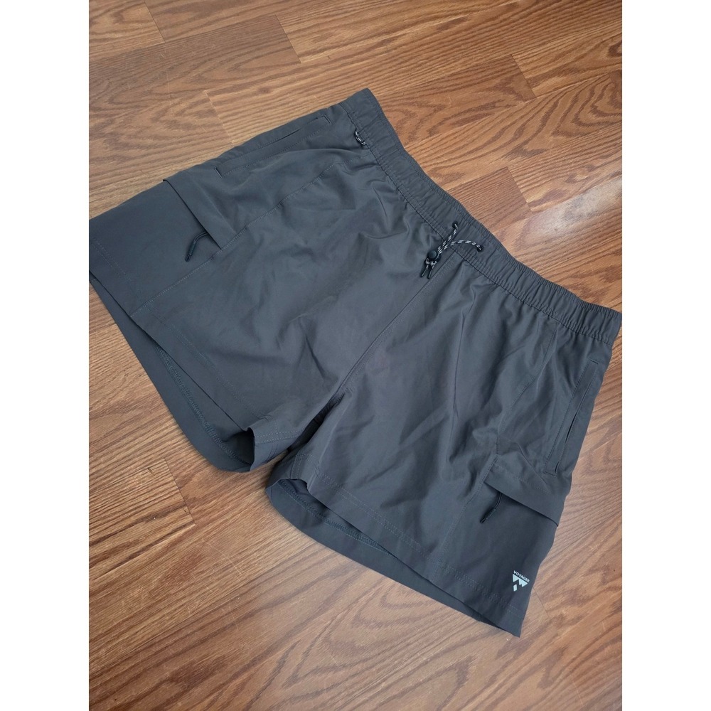 Voyager Mens Gray Cargo Hiking Shorts Size XL Elastic Waist Outdoor Activewear